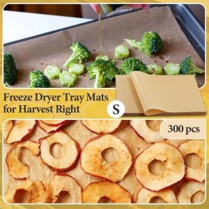 300 PCS Freeze Dryer Tray Mats for Harvest Right Dryer - Freeze Dryer Parchment Paper Set for Medium Trays - Non-Stick Baking Mats One-Off Parchment Paper Harvest Right Accessories (13