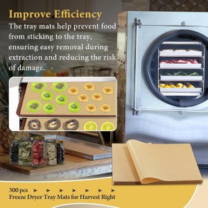 300 PCS Freeze Dryer Tray Mats for Harvest Right Dryer - Freeze Dryer Parchment Paper Set for Medium Trays - Non-Stick Baking Mats One-Off Parchment Paper Harvest Right Accessories (13