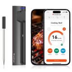 WiFi Wireless Meat Thermometer Digital, Bluetooth Meat Thermometer Wireless, Smart App Monitoring, IP67 Waterproof Meat Probe Thermometer for BBQ, Oven, Grill, Smoker (Pro)