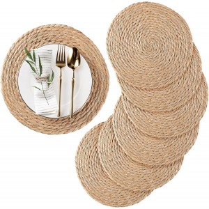 Round Woven Placemats Set of 6, Natural ...