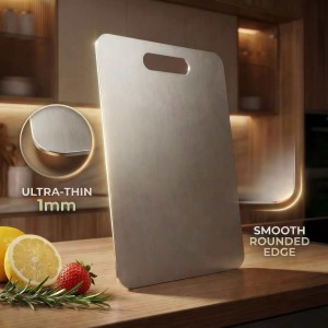 Stainless Steel Cutting Boards for Kitchen, 3 PCS Non Toxic Metal Chopping Board Set, Dishwasher Safe & Warp Proof (15.3"x11", 13.4"x9", 11.8"x7.9" Inch)