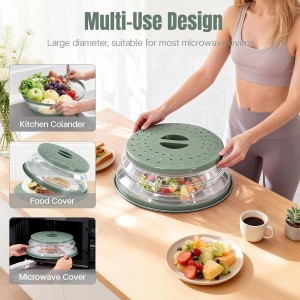 2 in 1 Microwave Splatter Cover Food, Microwave Silicone Mat Place Holders for Multi-use, Silicone Trivet, Pot Holders, Drying, Baking, Utensils Rest for Kitchen Counter Mat