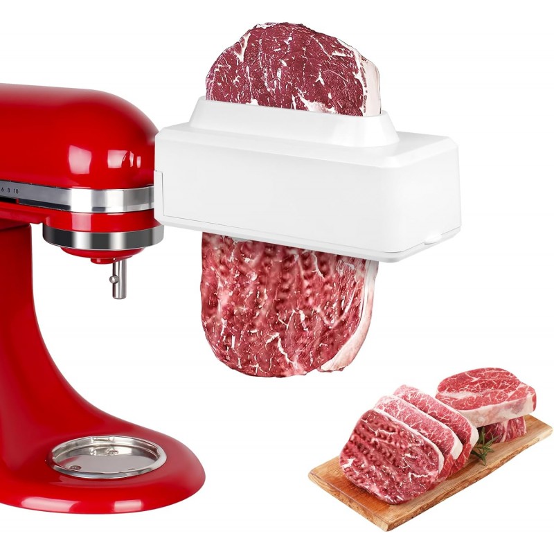 Meat Tenderizer Attachment for All KitchenAid Stand Mixers - Updated Stainless Steel Gear Tenderizing Machine, Meat Tenderizer Tool Sturdy and Durable,Dishwasher Safe