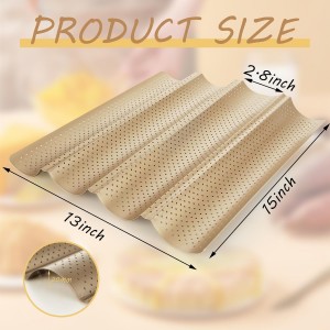 4 Pack Nonstick French Baguette Bread Pan 15