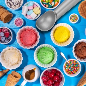 PATIKIL 7 Inches Ice Cream Scoop, Aluminum Alloy Nonstick Anti-Freeze One Piece Cookie Scoop for Cookie Dough Cupcake Batter Baking, Silver