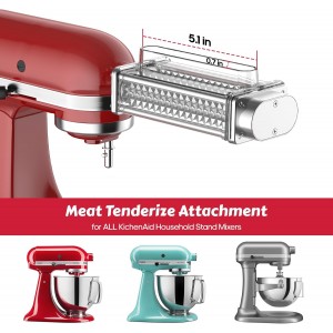 Meat Tenderizer for KitchenAid Mixer - Meat Tenderizing Tool with Clear Cover, Compatible with All KitchenAid Stand Mixers | Effortless Beef/Pork/Lamb Prep & Quick Clean