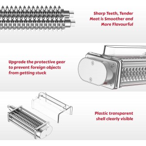 Meat Tenderizer for KitchenAid Mixer - Meat Tenderizing Tool with Clear Cover, Compatible with All KitchenAid Stand Mixers | Effortless Beef/Pork/Lamb Prep & Quick Clean