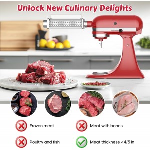 Meat Tenderizer for KitchenAid Mixer - Meat Tenderizing Tool with Clear Cover, Compatible with All KitchenAid Stand Mixers | Effortless Beef/Pork/Lamb Prep & Quick Clean