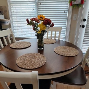 Round Woven Placemats Set of 4, 12