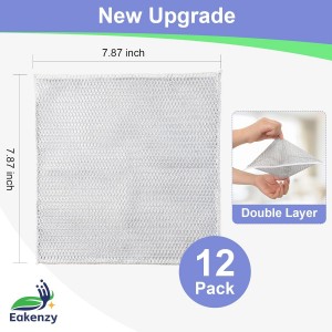 12 Pack Steel Wool Scrubber, Double Layer Non-Scratch Wire Dishcloth, Multipurpose Kitchen Towels, Dish Cloths for Washing Dishes, Cleaning Supplies for Sinks, Dishes, Stove Top, 7.87*7.87 Inch