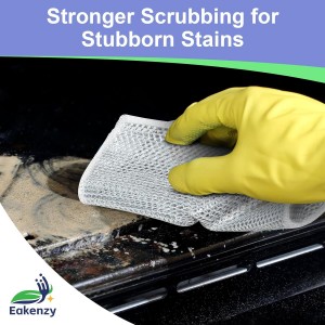 12 Pack Steel Wool Scrubber, Double Layer Non-Scratch Wire Dishcloth, Multipurpose Kitchen Towels, Dish Cloths for Washing Dishes, Cleaning Supplies for Sinks, Dishes, Stove Top, 7.87*7.87 Inch