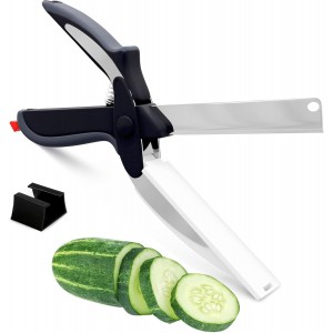 Cutting Board Scissors - 2 In 1 Stainles...
