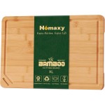 Homaxy Extra Large Organic Bamboo Cutting Boards for Kitchen, 18"x12" Wooden XL Cutting Board with Juice Groove and Handles, Charcuterie Butcher Block Wood Serving & Chopping Board - Pre Oiled