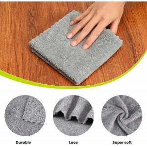 12 Pack Cleaning Cloth,Ultra Soft Absorbent Quick Drying Microfiber Cleaning rags,No scratches,Reusable,Washable,Lint Free Cleaning Towels for Kitchen,Window,Glass,car,11.8