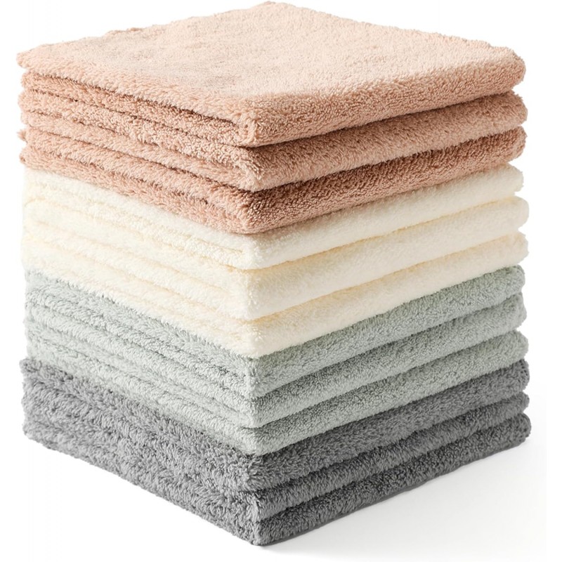12 Pack Cleaning Cloth,Ultra Soft Absorbent Quick Drying Microfiber Cleaning rags,No scratches,Reusable,Washable,Lint Free Cleaning Towels for Kitchen,Window,Glass,car,11.8
