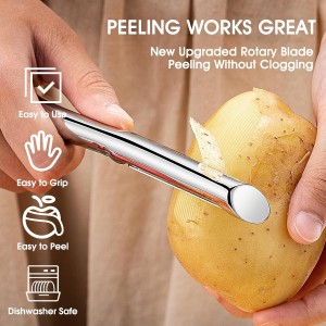 Ultra Sharp Vegetable Peeler for Kitchen - 10-Year No-Rust Fruit & Veggie Peeler, Potato Peeler Hand, Premium Stainless Steel I-Peeler for Apple, Carrot, Cucumber