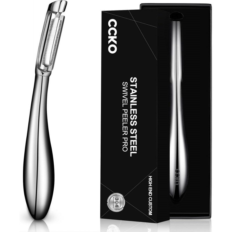 Ultra Sharp Vegetable Peeler for Kitchen - 10-Year No-Rust Fruit & Veggie Peeler, Potato Peeler Hand, Premium Stainless Steel I-Peeler for Apple, Carrot, Cucumber