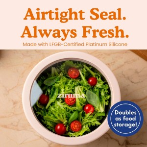 Ziruma Non-Toxic Mixing Bowls with Lids Set, Stainless Steel & Glass, 5 Pcs Plastic Free Bowls with Silicone Non-Slip Base, Dishwasher Safe Mixing Bowl Set