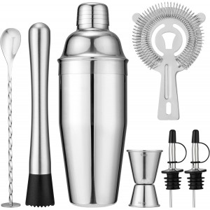 7-Piece Cocktail Shaker Set, 24oz Shaker...