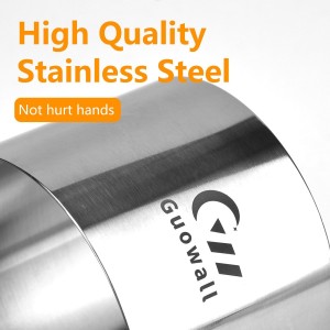 Guowall 6 pack Seamless Mousse Ring Set 3 inch Stainless Steel Round Cake Cutter Food Pastry Mold for Baking (Includes 1 Lifter, 1 Pusher and 6 Rings)