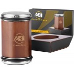 Tumbler Rolling Knife Sharpener Kit – Magnetic Manual System with 4 Angles & Walnut Base Diamond & Ceramic Discs | Kitchen Knife Sharpening Tool | Interchangeable, Easy & Safe Design