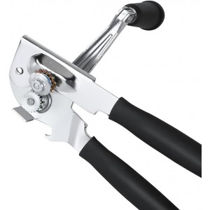 Manual Can Opener,Easy-Grip Hand Crank Can Opener for Seniors & Arthritis - Ergonomic Manual Opener, Heavy Duty for Large Cans, Safe & Comfortable Use at Home or Restaurant