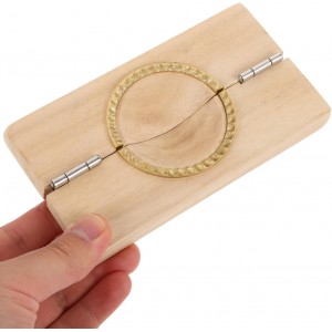 PRETYZOOM Dumpling Artifact Wooden Dumpling Press Mold 5.7In Dough Presser for Homemade Making Kitchen Tool