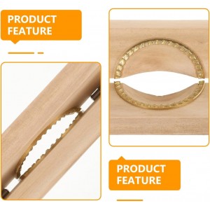 PRETYZOOM Dumpling Artifact Wooden Dumpling Press Mold 5.7In Dough Presser for Homemade Making Kitchen Tool