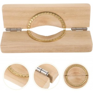 PRETYZOOM Dumpling Artifact Wooden Dumpling Press Mold 5.7In Dough Presser for Homemade Making Kitchen Tool