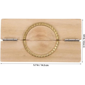 PRETYZOOM Dumpling Artifact Wooden Dumpling Press Mold 5.7In Dough Presser for Homemade Making Kitchen Tool