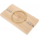 PRETYZOOM Dumpling Artifact Wooden Dumpling Press Mold 5.7In Dough Presser for Homemade Making Kitchen Tool