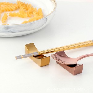 Stainless Steel Chopsticks Rest Chinese Japanese Knife Spoon Fork Holder