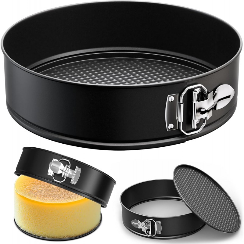 9 Inch Springform Pan with Removable Bottom, Non-stick Round Spring Form Cake Mold Cheesecake Pan For Baking