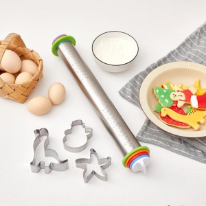 Rolling Pin with Thickness Rings, Fulimax 17