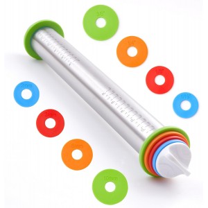 Rolling Pin with Thickness Rings, Fulima...