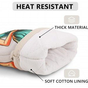 Miracu Funny Oven Mitts for Women, Cute Oven Mitt Set, Fun Kitchen Mittens, Baking Gifts for Women Bakers, Baker Gifts for Mom, Cooking Accessories, Retro Humor Mothers Day Bday Housewarming Presents