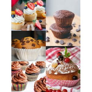 Muffin Cupcake Pan, Muffin Tins Nonstick 6, Muffin Top Cookie Cheese Cake Pan for Baking, Toast Oven Baking Supplies Small Cake Pans Muffin Cups Non Stick