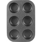 Muffin Cupcake Pan, Muffin Tins Nonstick 6, Muffin Top Cookie Cheese Cake Pan for Baking, Toast Oven Baking Supplies Small Cake Pans Muffin Cups Non Stick