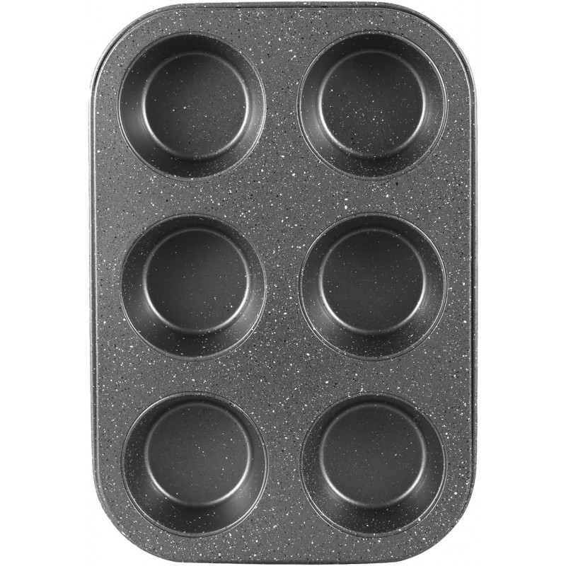 Muffin Cupcake Pan, Muffin Tins Nonstick 6, Muffin Top Cookie Cheese Cake Pan for Baking, Toast Oven Baking Supplies Small Cake Pans Muffin Cups Non Stick