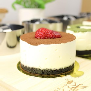 4 Pcs Round Ring Mold for Cooking,Stainless Steel 3 inch Food Molds with 1 Pusher for Cake Dessert Mousse Tuna Tartare