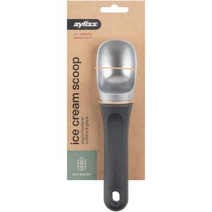 Zyliss Ice Cream Scoop – Heavy Duty with Ergonomic Wheat Straw Handle – Non Stick, Dishwasher Safe – Ideal for Hard Ice Cream, Sorbet, Sundaes & Baking Toppings – Black