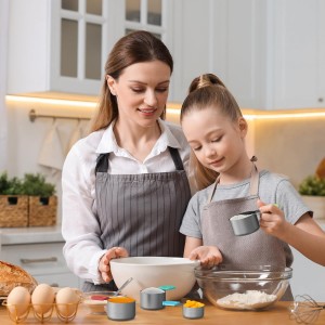 Magnetic Measuring Cups, 8 Stainless Steel Nesting Measuring Cup Set for Measuring Dry or Liquid Ingredients