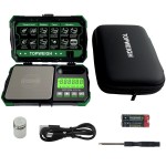 Pocket Scale, Dual Powered, Precision Gram Jewelry Scale with Zipper Case, Digital Small Coin Scale, Large Backlight Display, 500g x 0.01g, 6 Weighing Units,Cal Weight, USB Cable Included