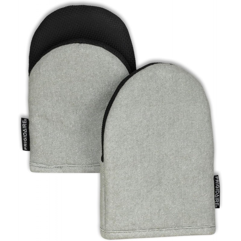 Frigidaire Sasha 2-Pack Cotton and Neoprene Mini Oven Mitts, Heat Resistant, Anti-Slip, Machine Washable, 5.25