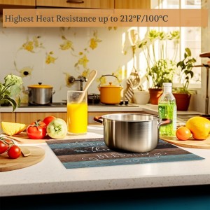 Thankful Grateful Blessed Placemats Set of 6 Place Mats for Kitchen Table Washable Farmhouse Linen Table Mats Dining Decoration 12x18 Inch