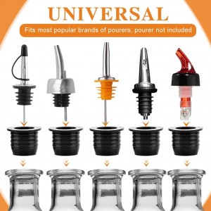 6pcs Liquor Pourer Adapters, 1inch/25mm Liquor Pourer Adapter for Large Olive Oil Bottles and Liquor Bottles, Coverts Liquor or Oil Pourer Spout into a Large Pour Spout