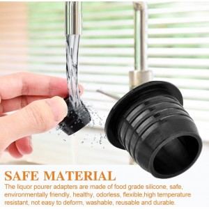 6pcs Liquor Pourer Adapters, 1inch/25mm Liquor Pourer Adapter for Large Olive Oil Bottles and Liquor Bottles, Coverts Liquor or Oil Pourer Spout into a Large Pour Spout