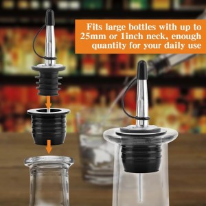 6pcs Liquor Pourer Adapters, 1inch/25mm Liquor Pourer Adapter for Large Olive Oil Bottles and Liquor Bottles, Coverts Liquor or Oil Pourer Spout into a Large Pour Spout