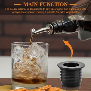 6pcs Liquor Pourer Adapters, 1inch/25mm Liquor Pourer Adapter for Large Olive Oil Bottles and Liquor Bottles, Coverts Liquor or Oil Pourer Spout into a Large Pour Spout