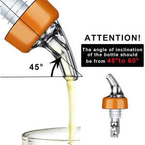 2 Pack Automatic Measured Bottle Pourer Spout - Quick Shot Spirit Measure Liquor Pourer with Dust Caps, Measuring Wine Spouts Dispenser for Cocktail Home Bar (1.0oz/30ml -2 Pack)